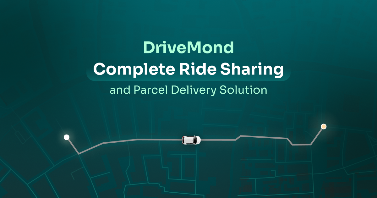 DriveMond — Ride Sharing Parcel Delivery Solution Admin Panel and User App v2.7