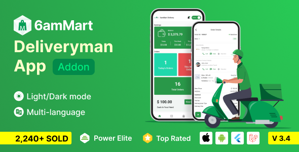 6amMart - Delivery Man App 3.4 Nulled Free Download